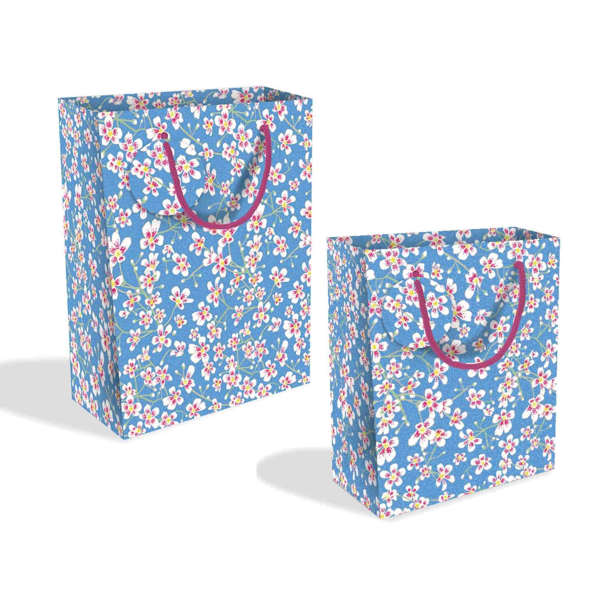 Blue Floral Saxifrage Gift Bags