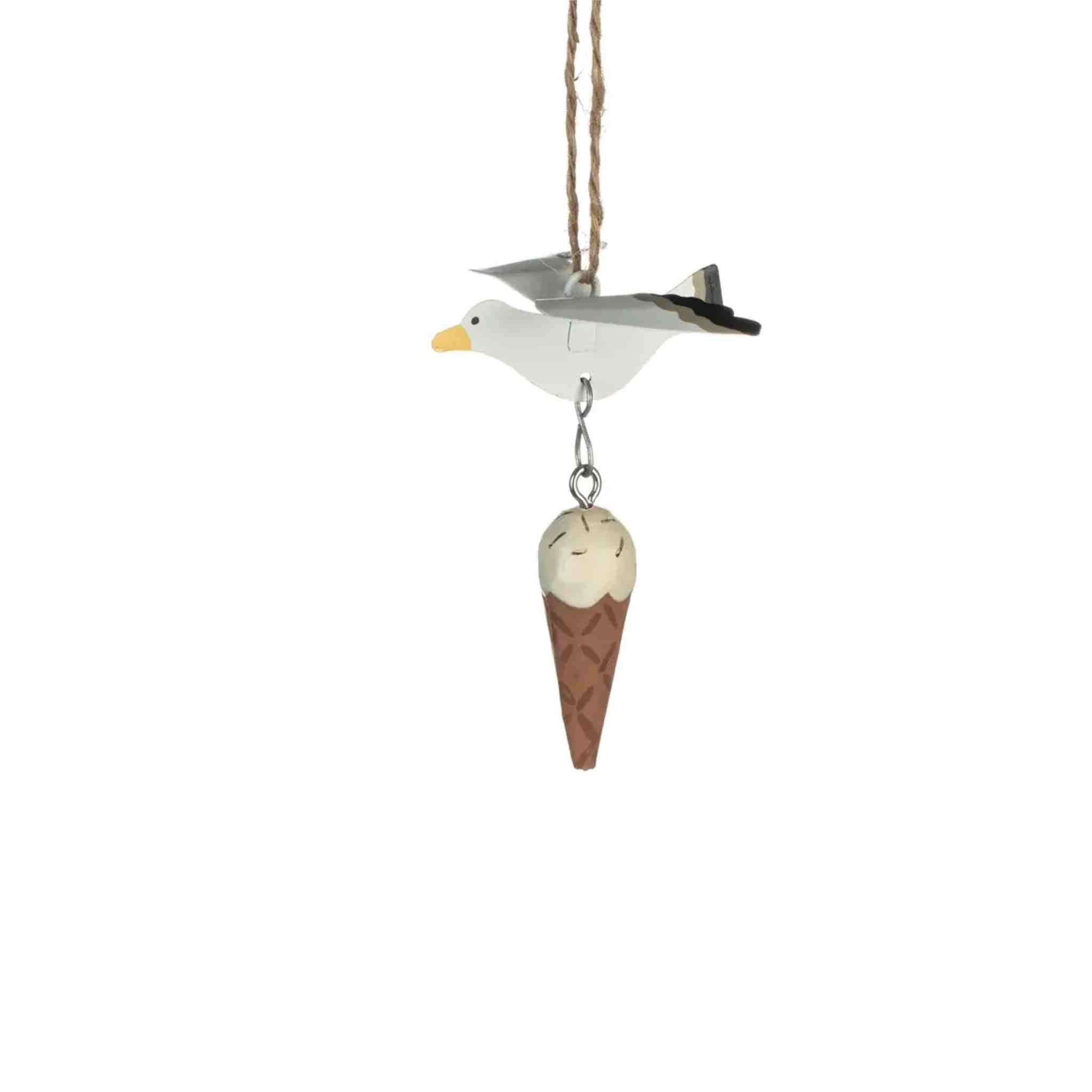 Seagull Steals Ice Cream Hanging Decoration