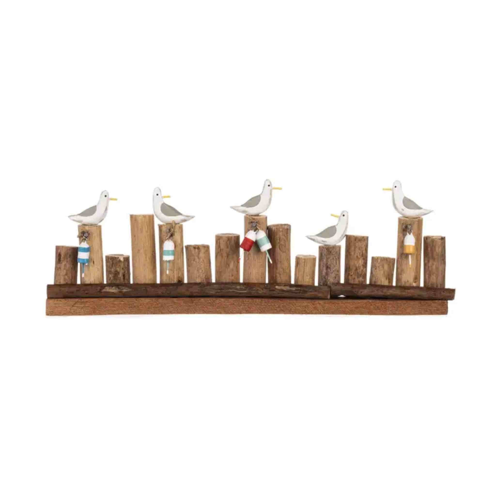 Seagulls on Groyne with Bouys