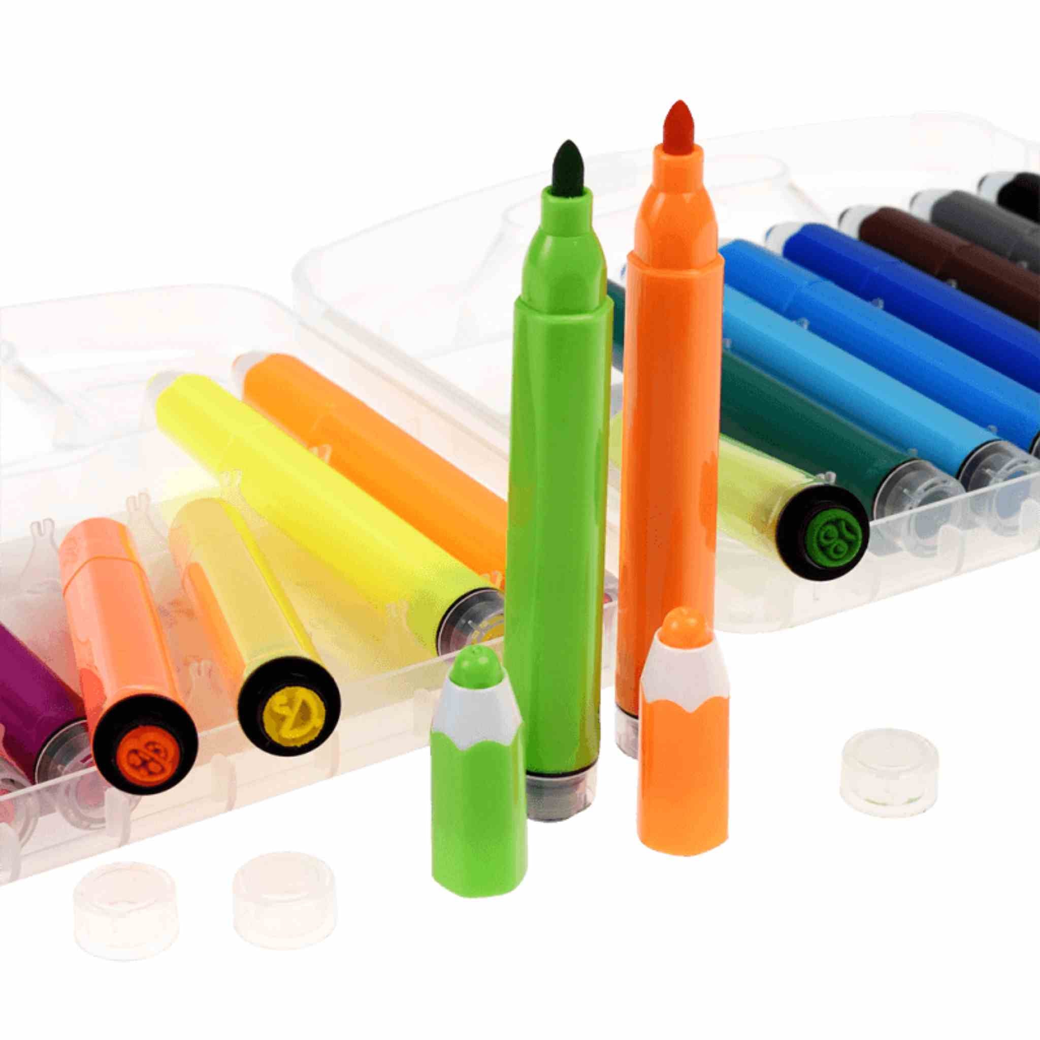 Set of Felt Tip Stamp Pens