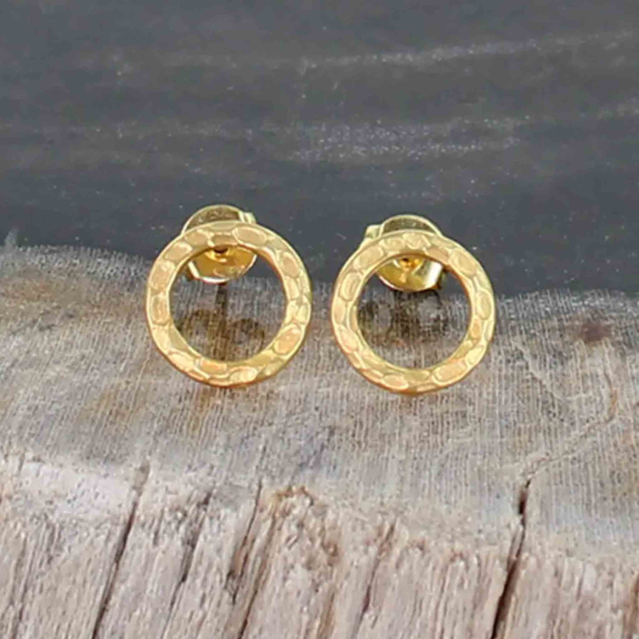 Simple Ring Stud Earrings | 18ct Gold-Plate