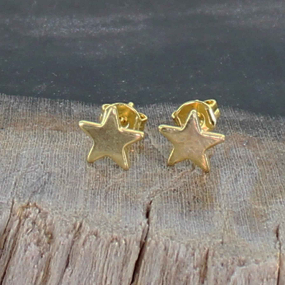 Simple Star Stud Earrings | 18ct Gold Plate