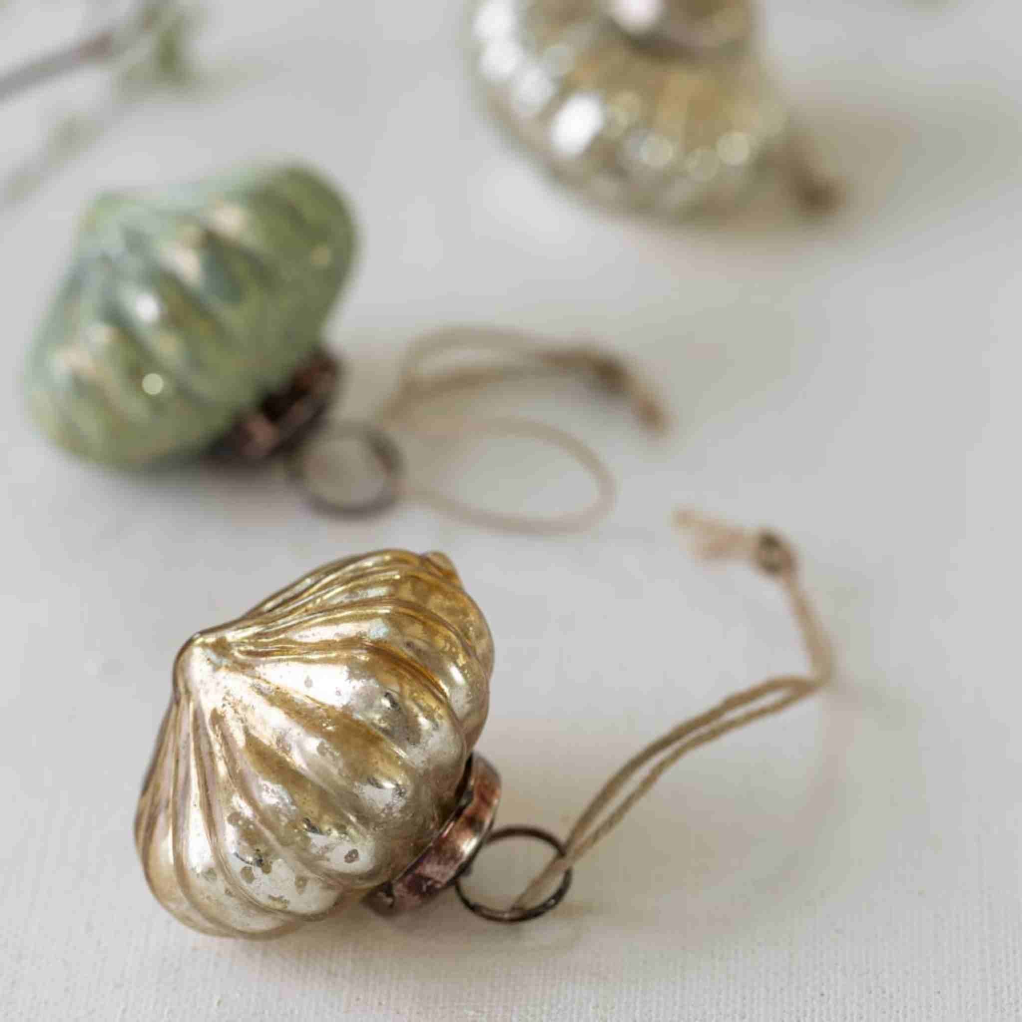 Small Pumpkin Decoration | Antique Gold