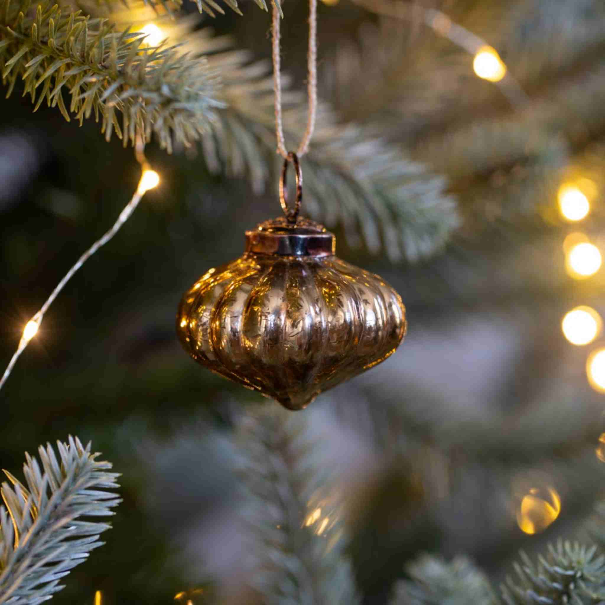 Small Pumpkin Decoration | Antique Gold