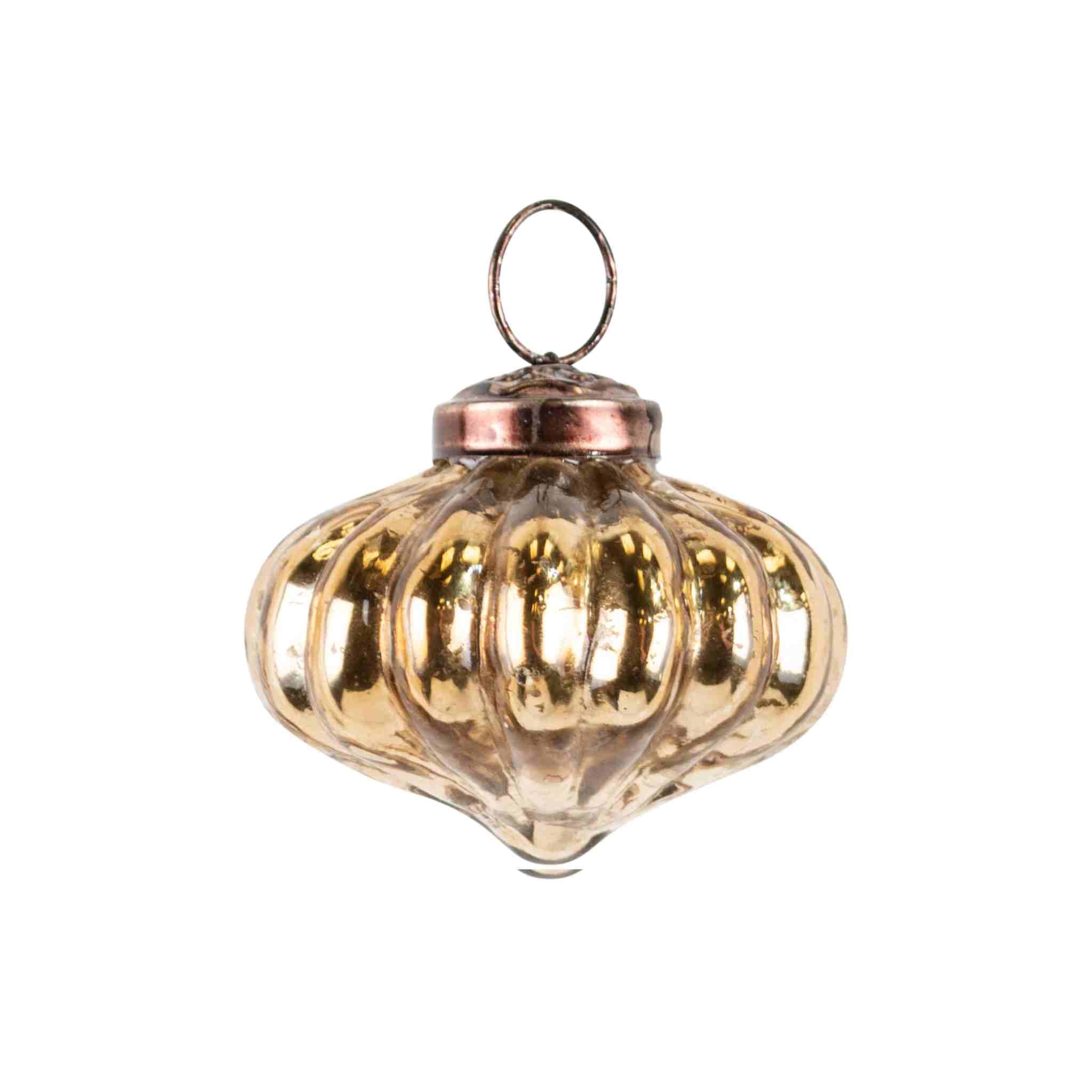 Small Pumpkin Decoration | Antique Gold