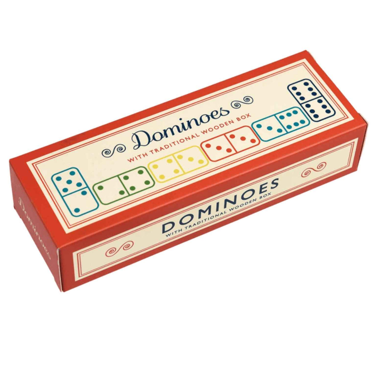 Small Wooden Box of Dominoes