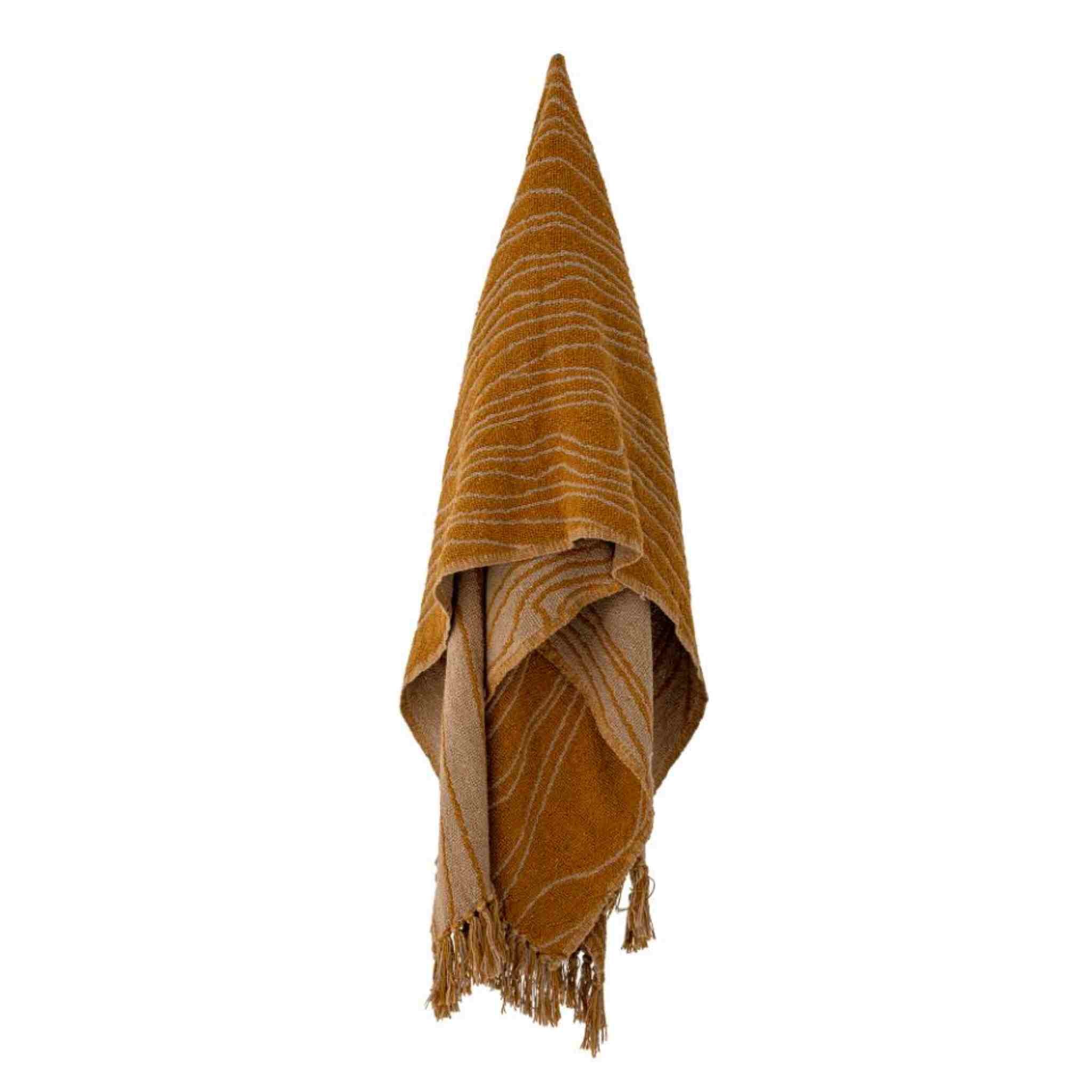 Soft Brown Recycled Cotton Throw