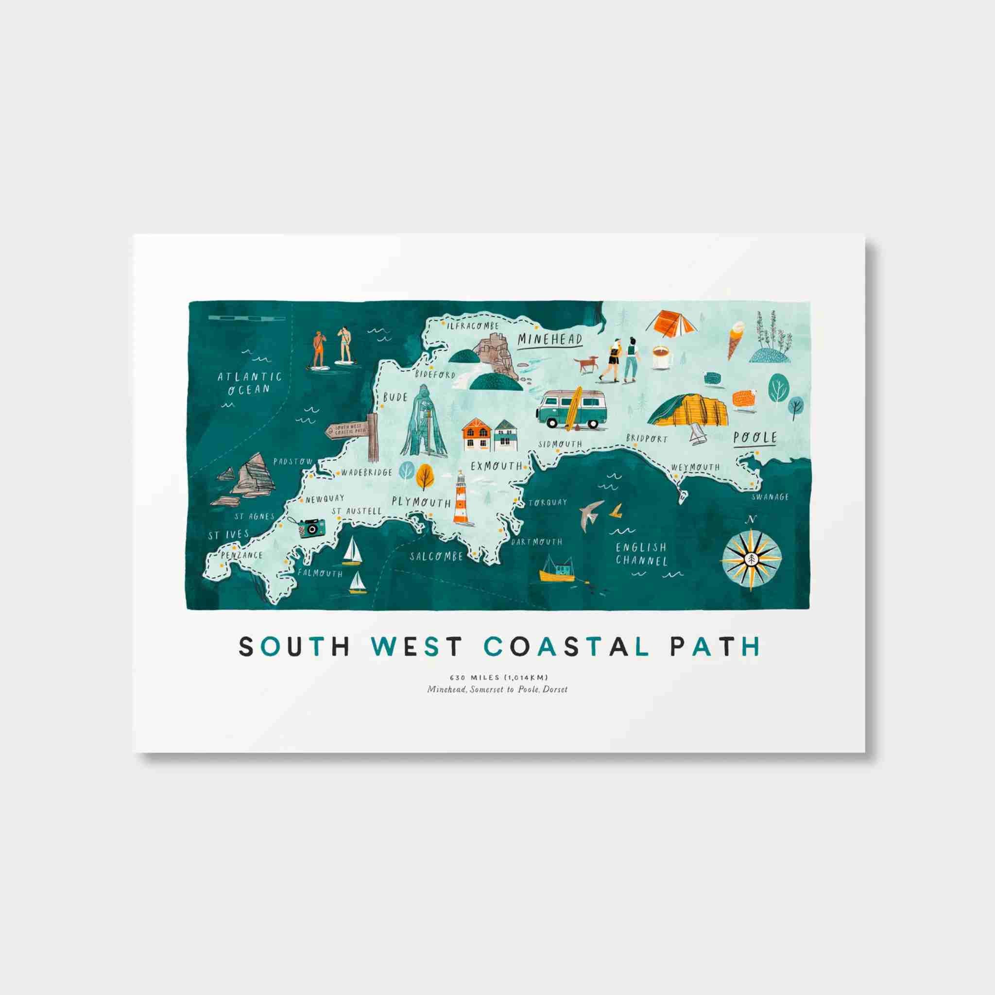 South West Coastal Path Print