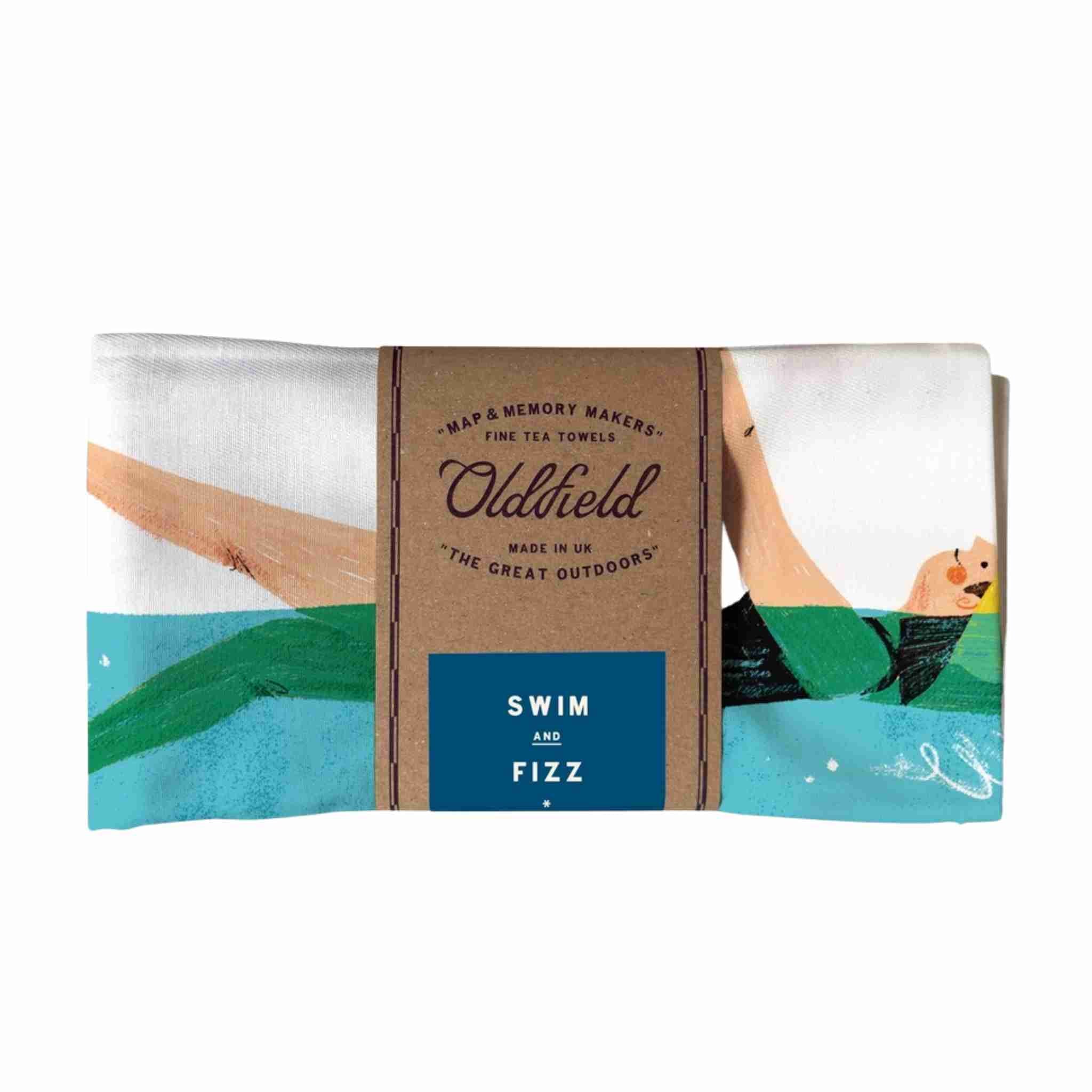 Swim & Fizz Tea Towel