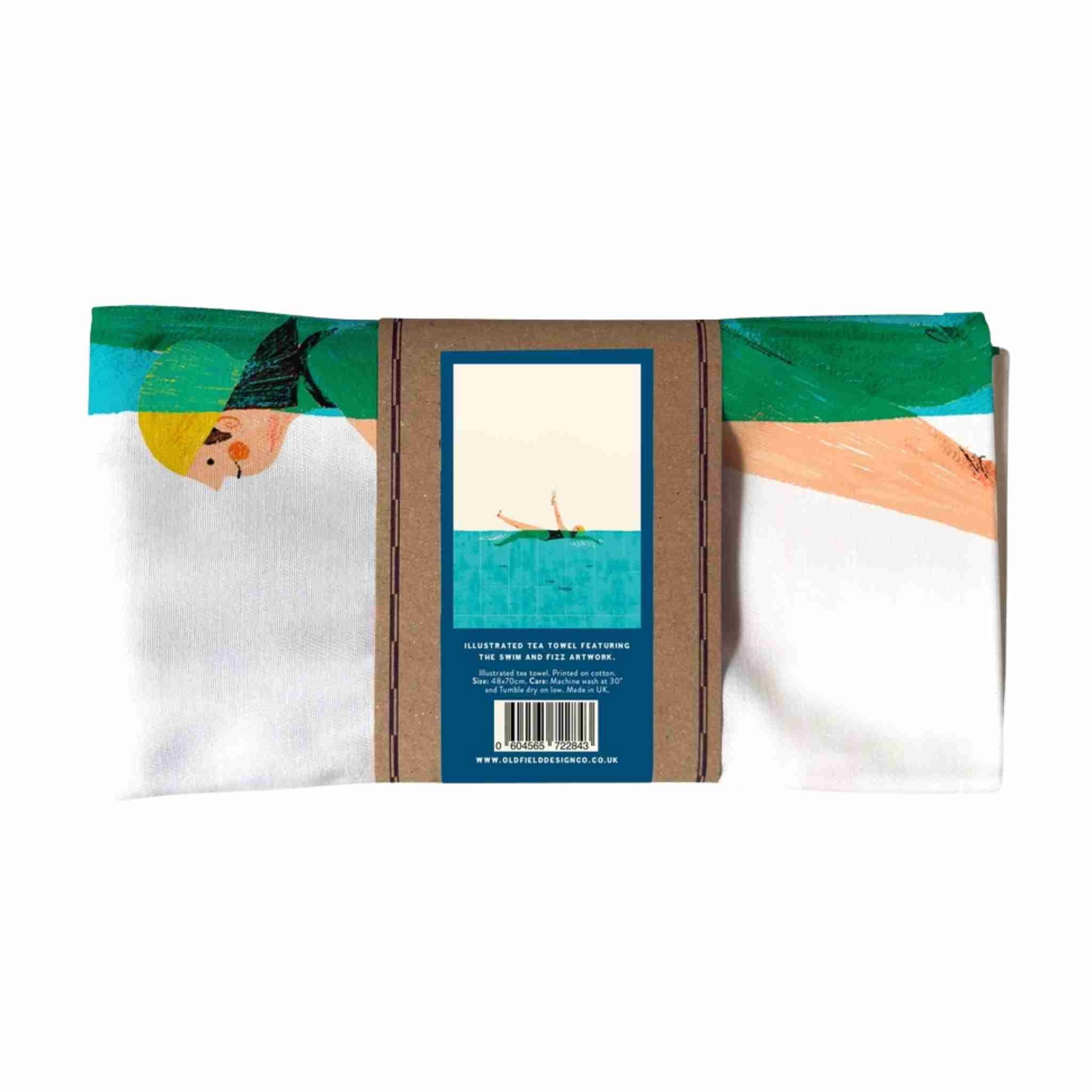 Swim & Fizz Tea Towel