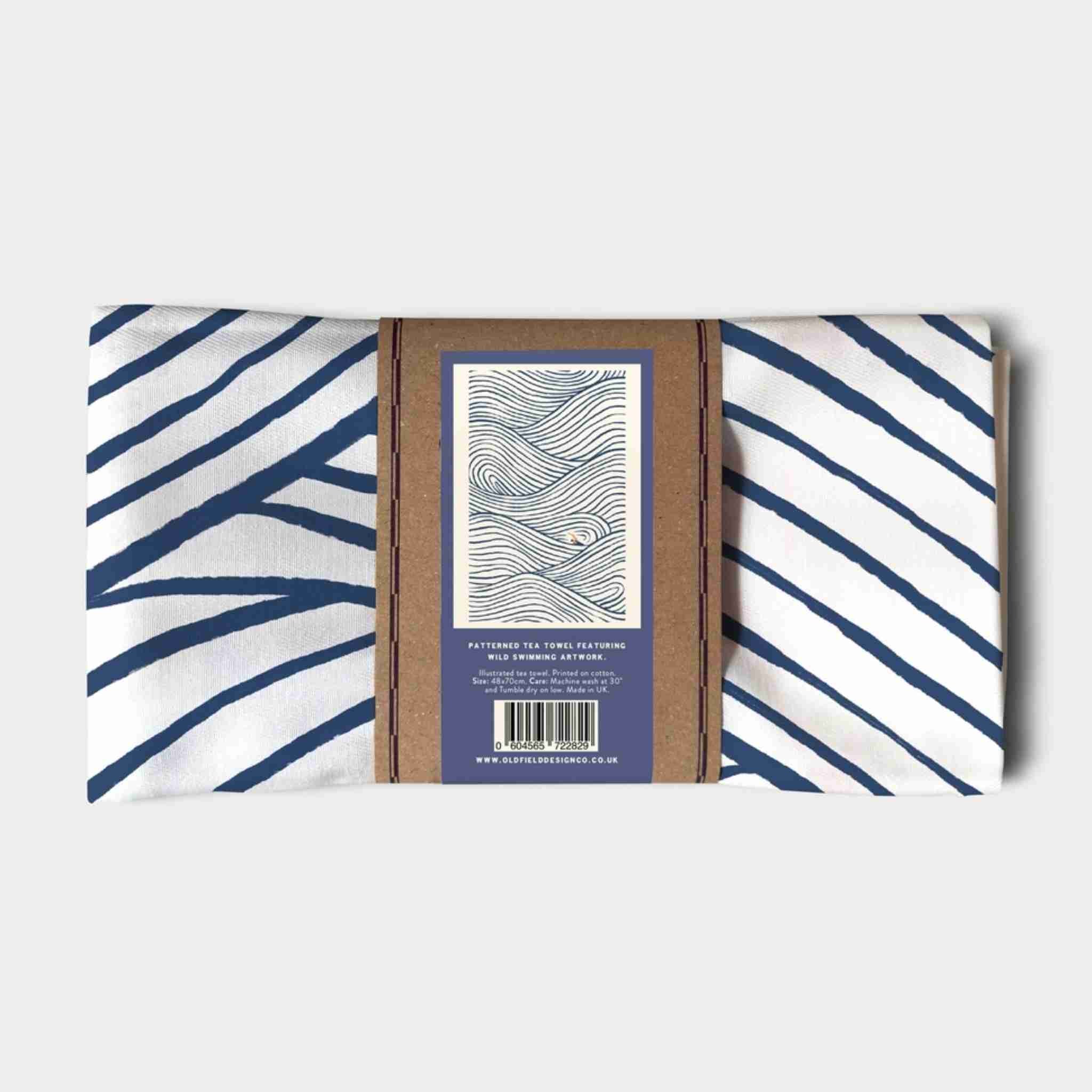 Swimming Pattern Tea Towel