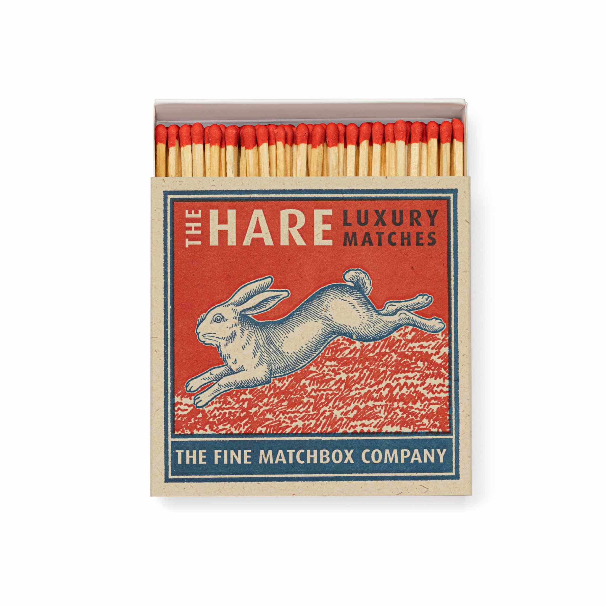 The Hare Luxury Matches in square box