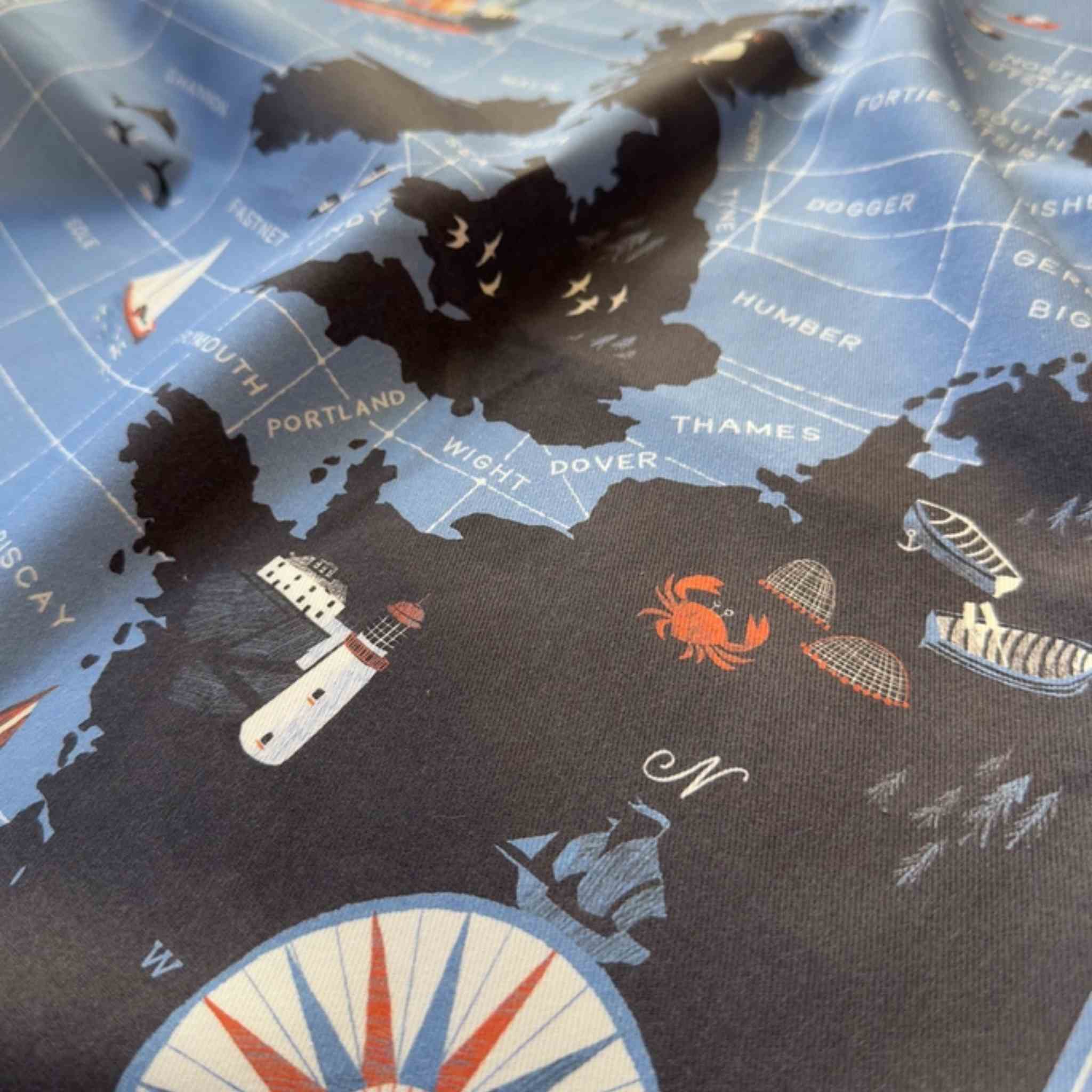 The Sea Regions of the United Kingdom Tea Towel