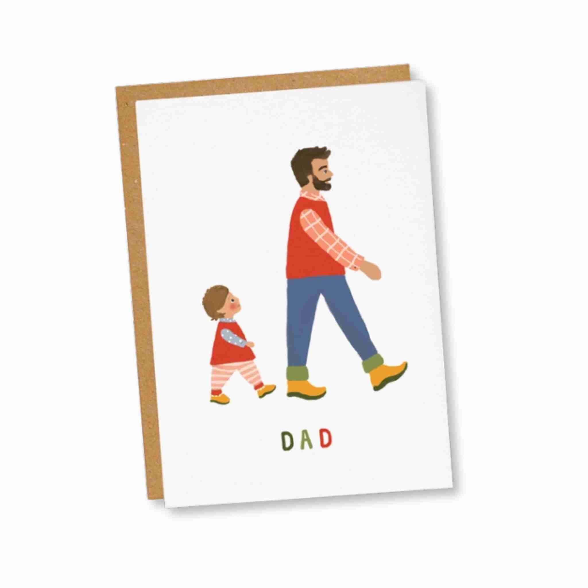 Toddler & Dad Father's Day Card