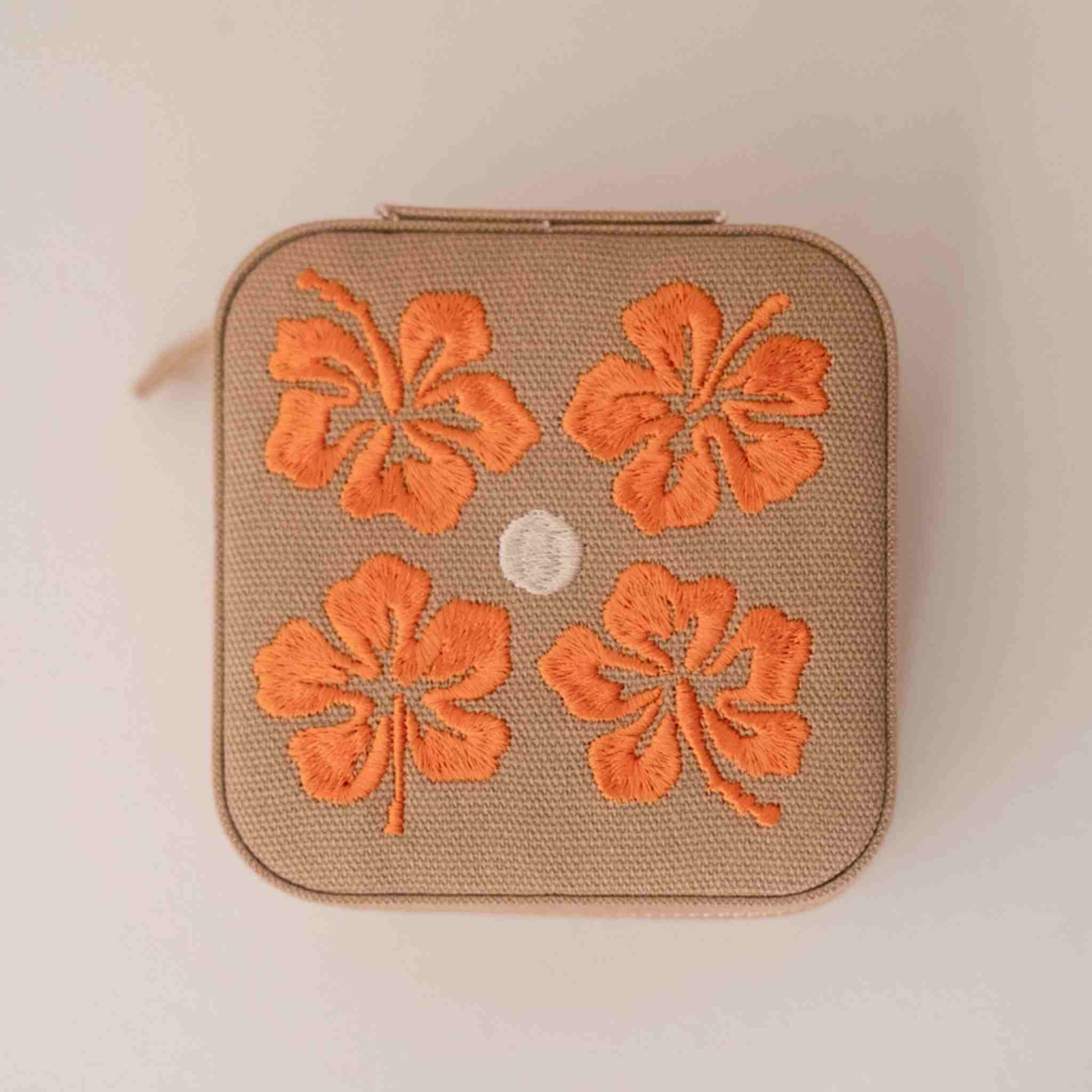 Travel Jewellery Case | Ochre Linen