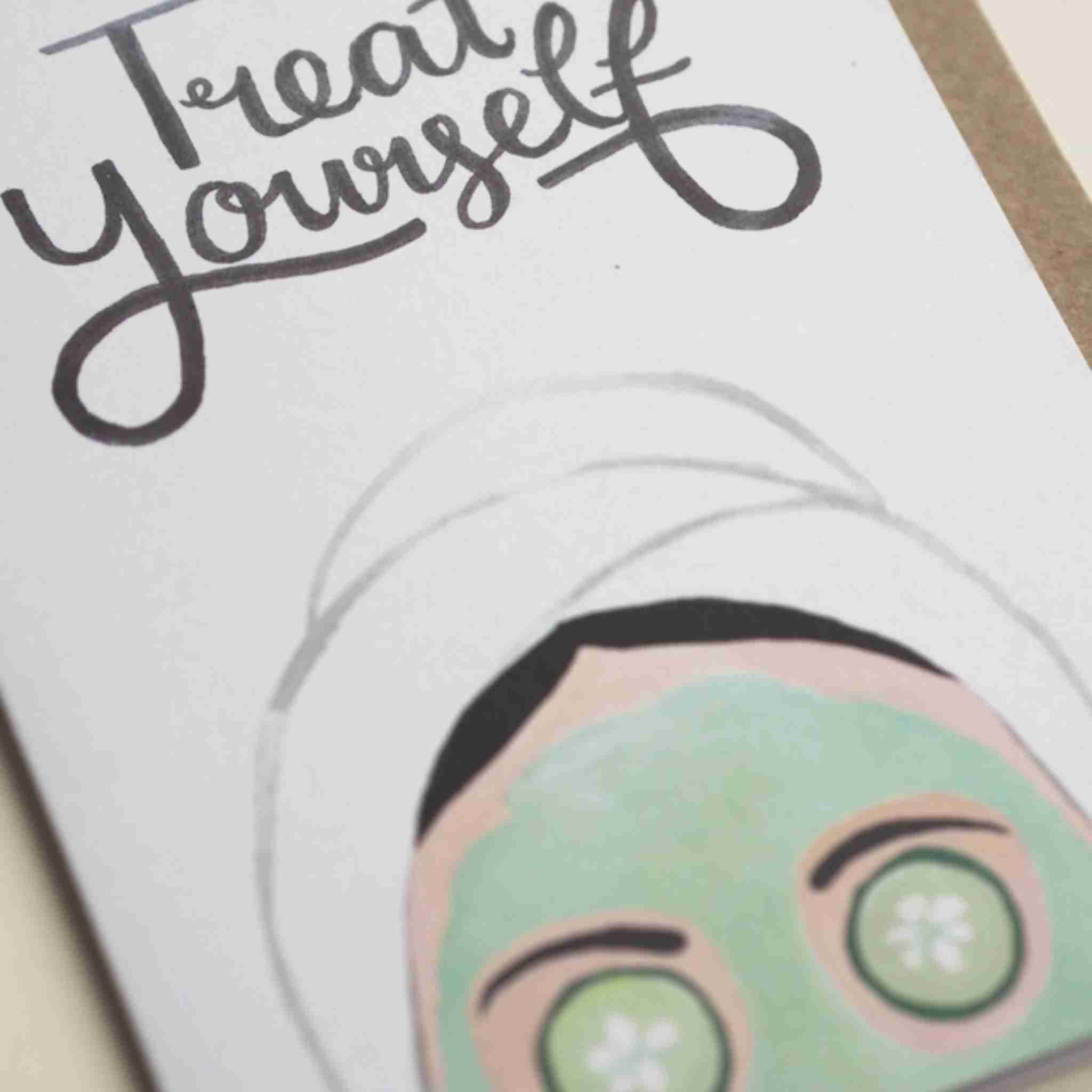 Treat Yourself Face Mask Card