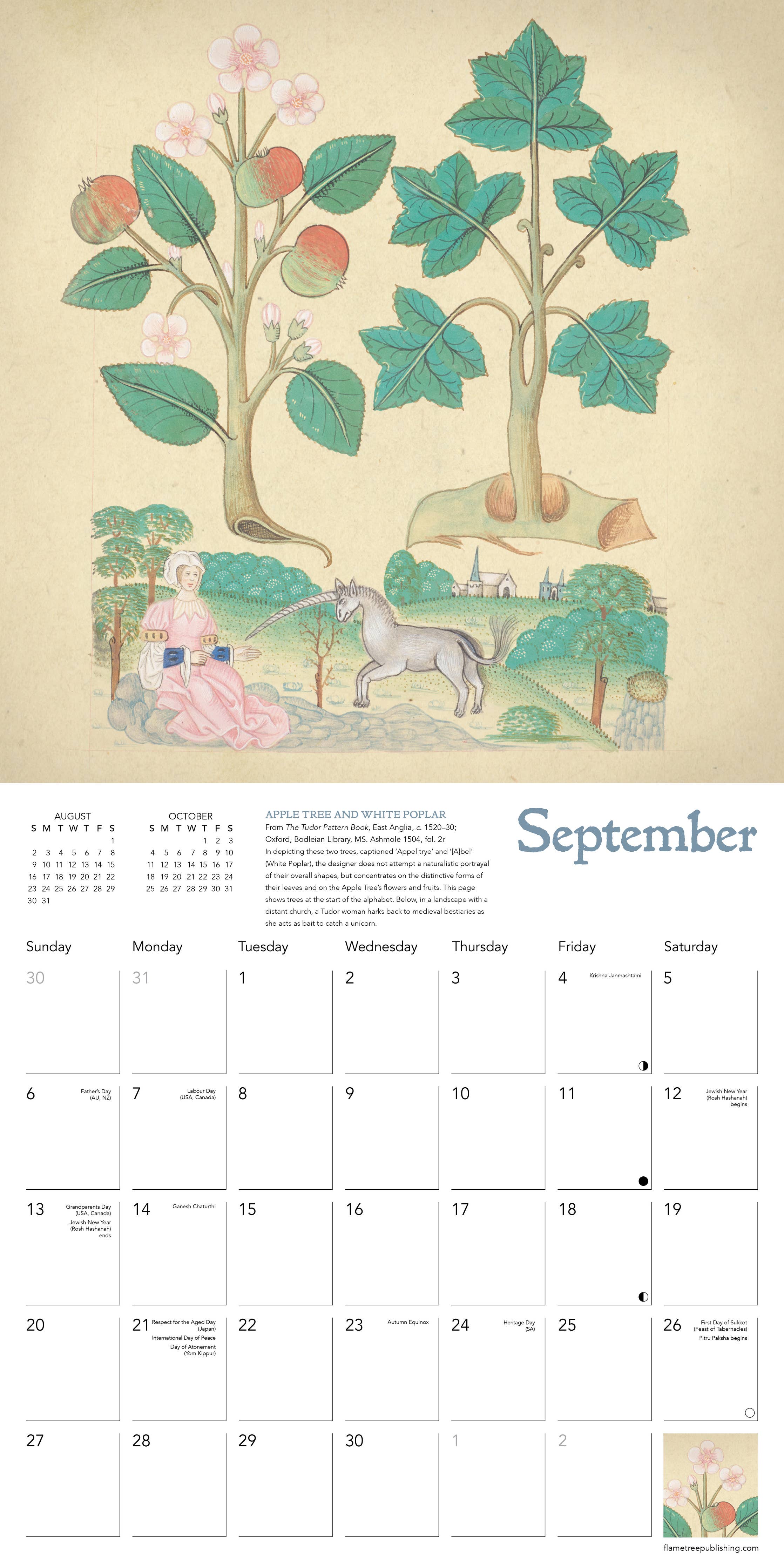 Tudor Botanicals Wall Calendar 2026