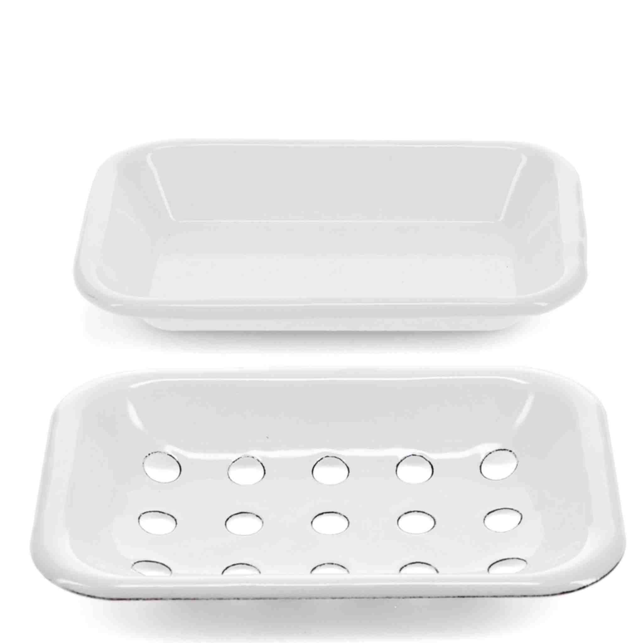 Two-Part Enamel Soap Dish