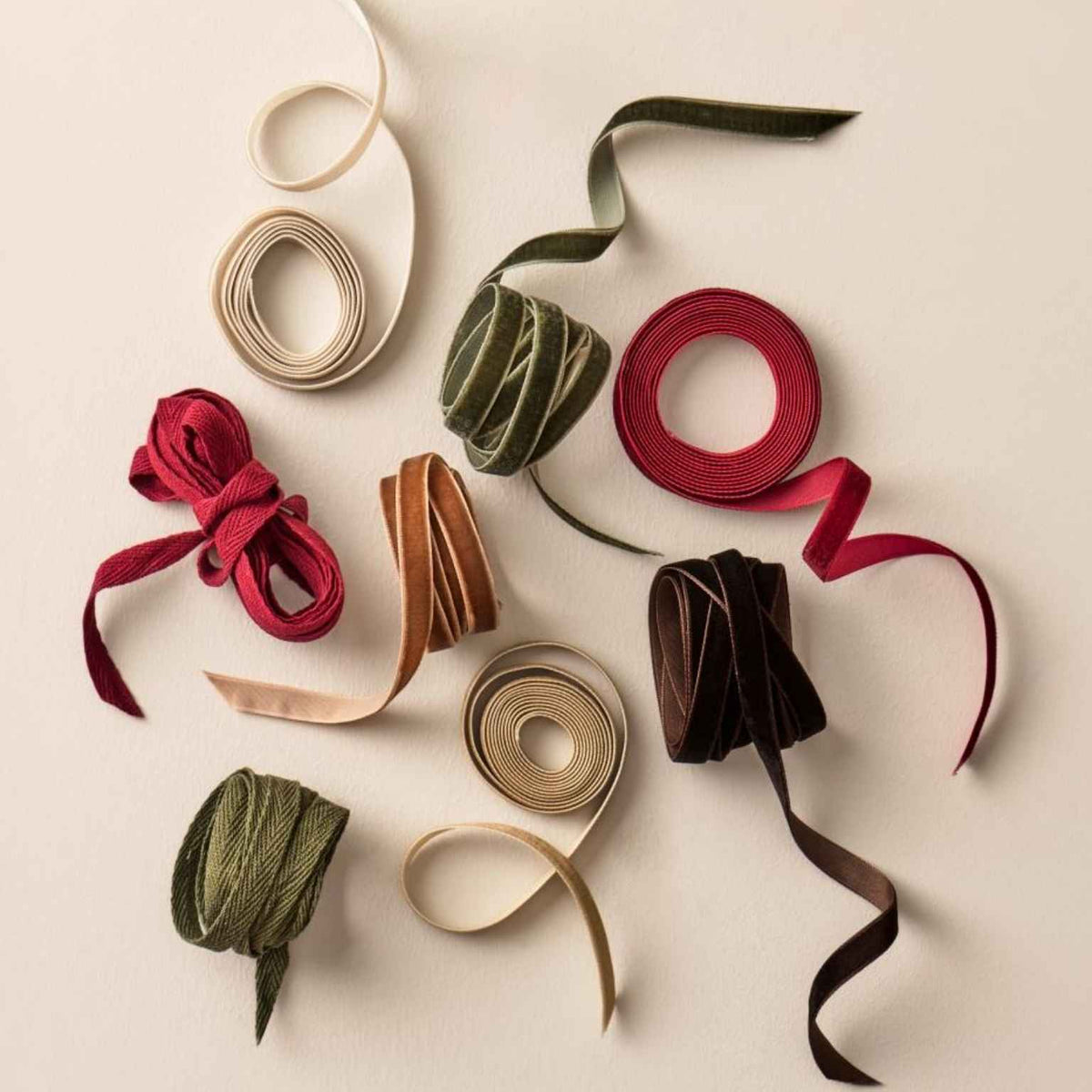 Velvet Ribbon on Spool 10 m | Clay