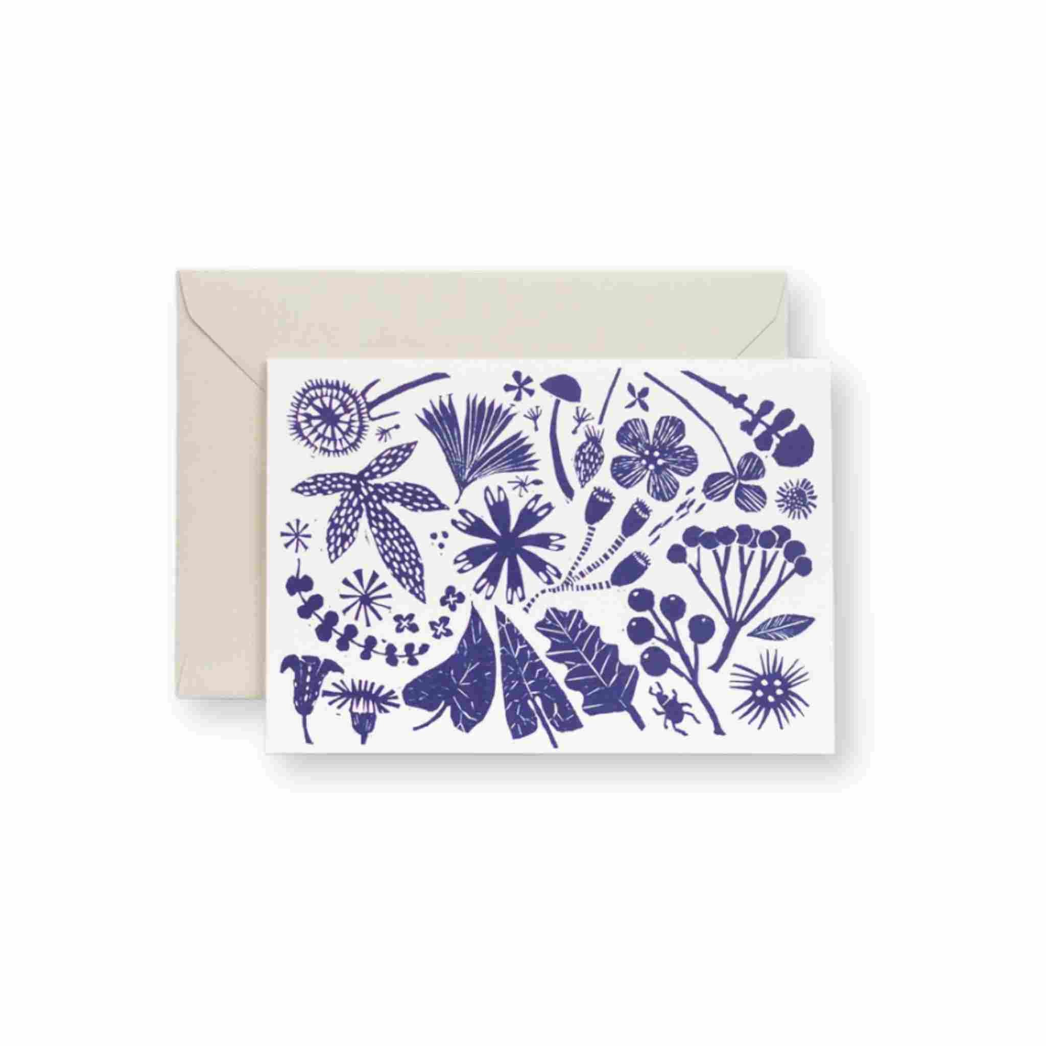 Wild Blue Flowers Card