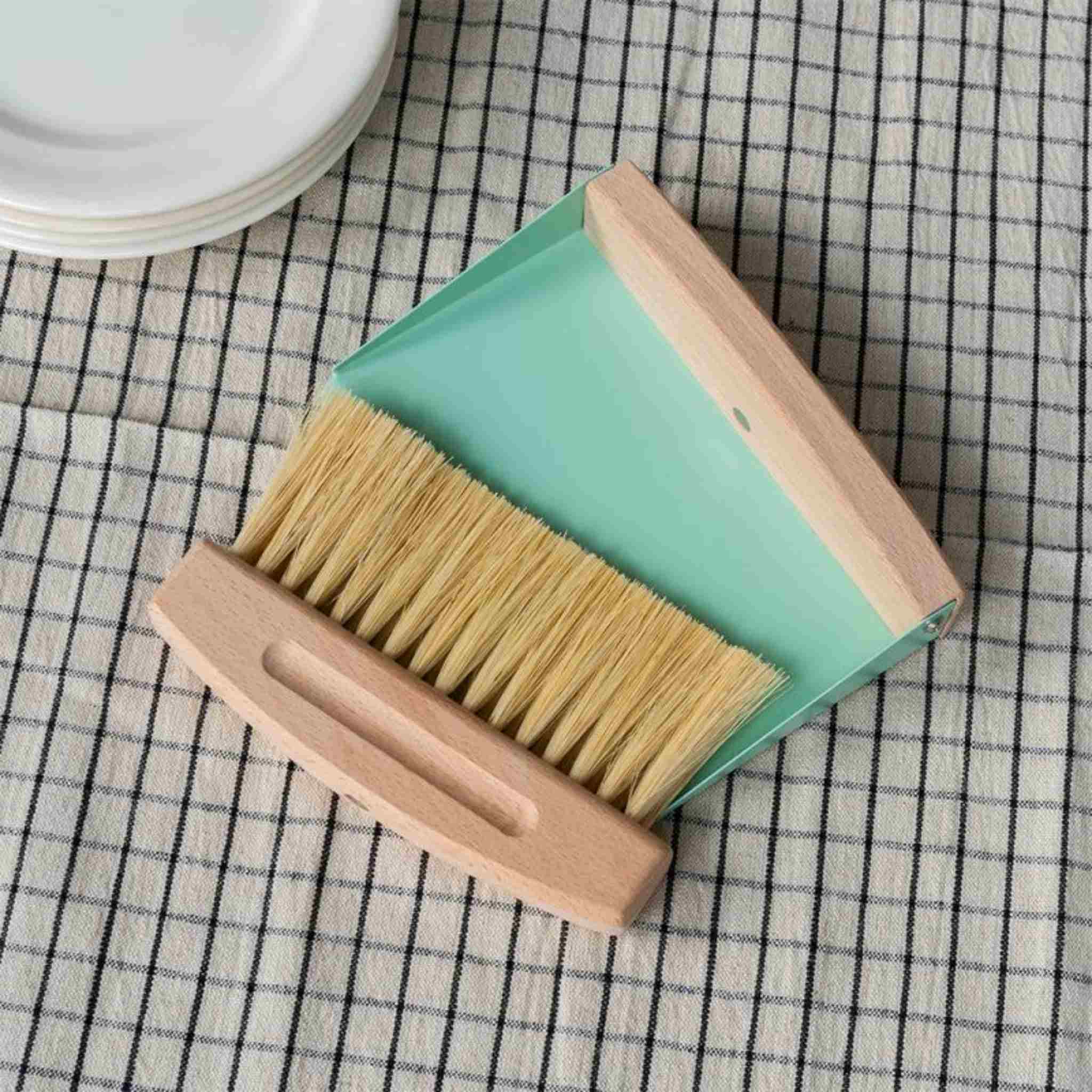 Wooden Table Brush and Pan Set