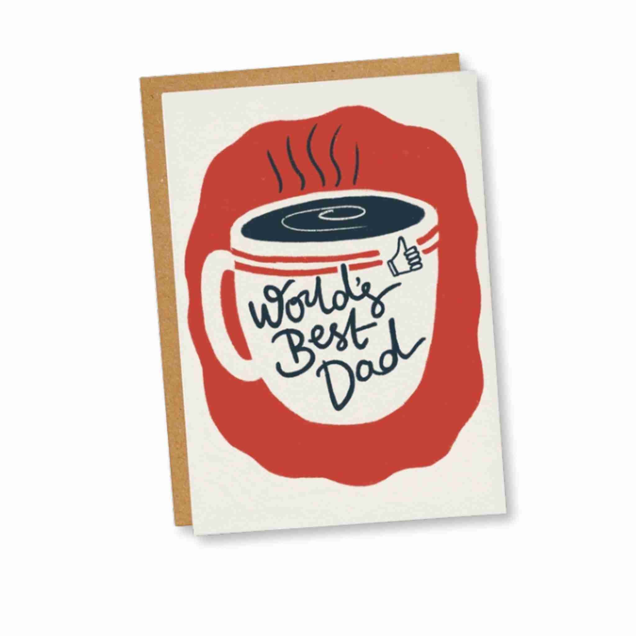 World's Best Dad Coffee Cup Card