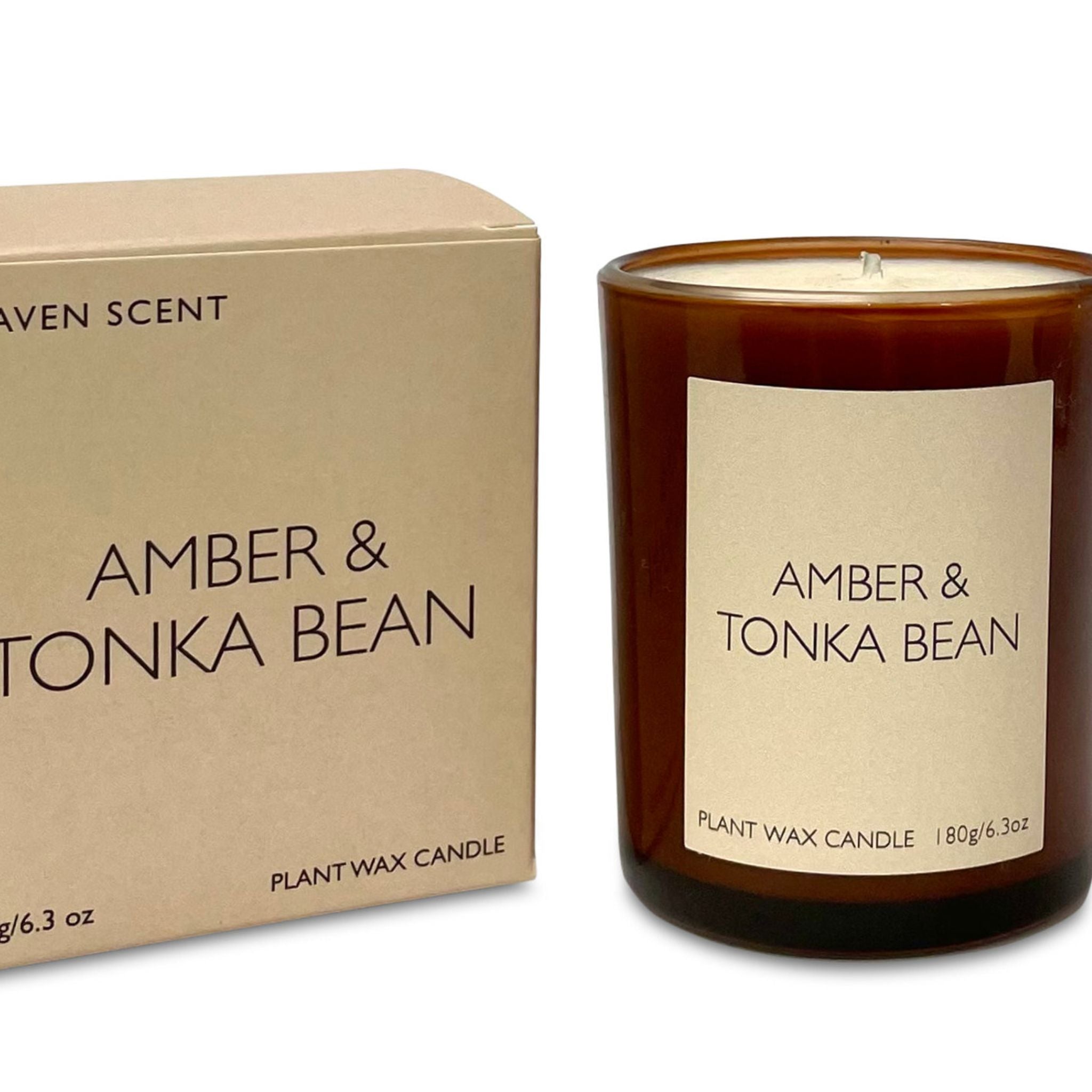 amber and tonka bean candle