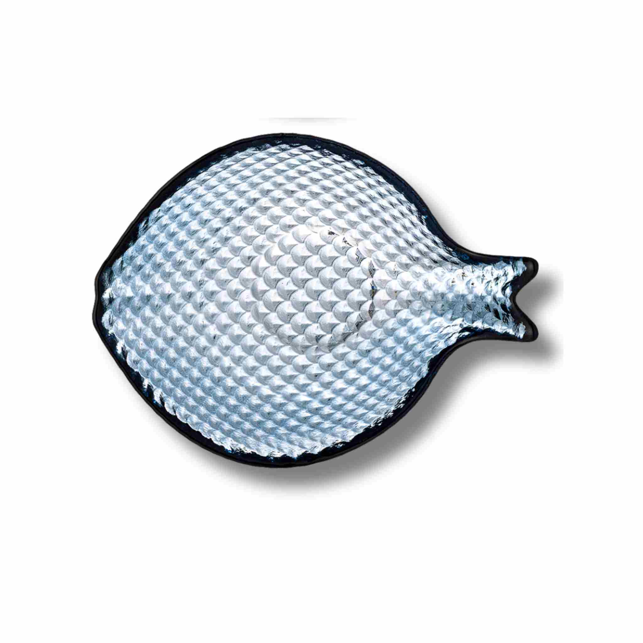 Fish Shaped Glass Serving Bowl