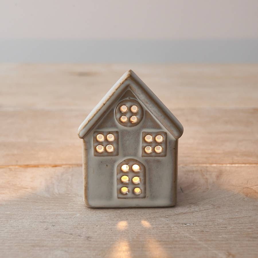 Ceramic Tea Light House | 8.5 cm