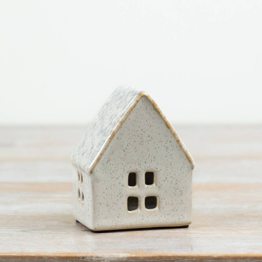 Ceramic Tea Light House | 9 cm
