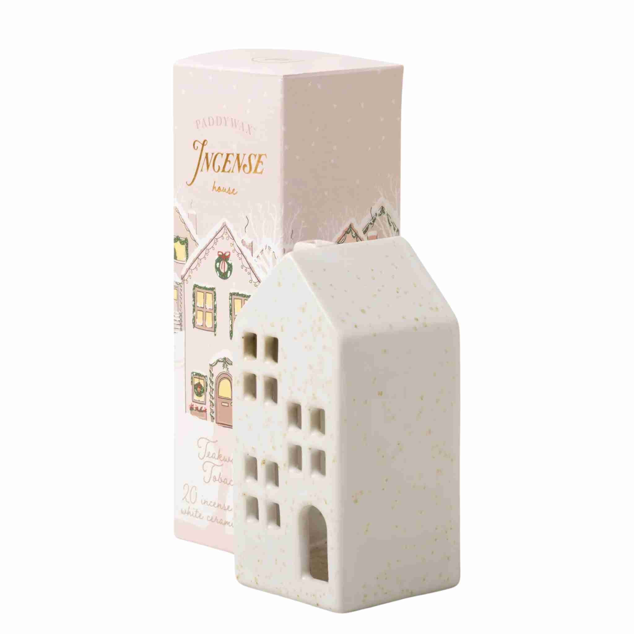 incense white ceramic house teakwood tobacco