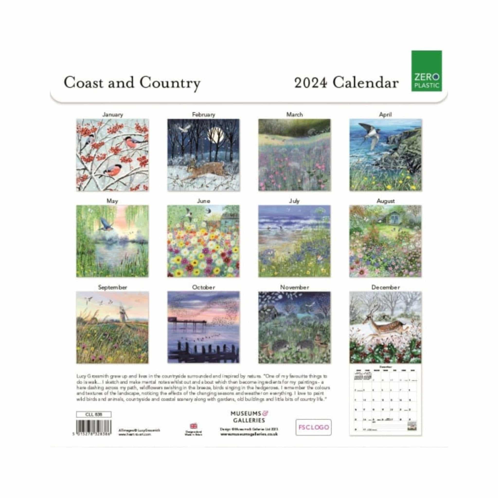Coast and Country 2024 Wall Calendar