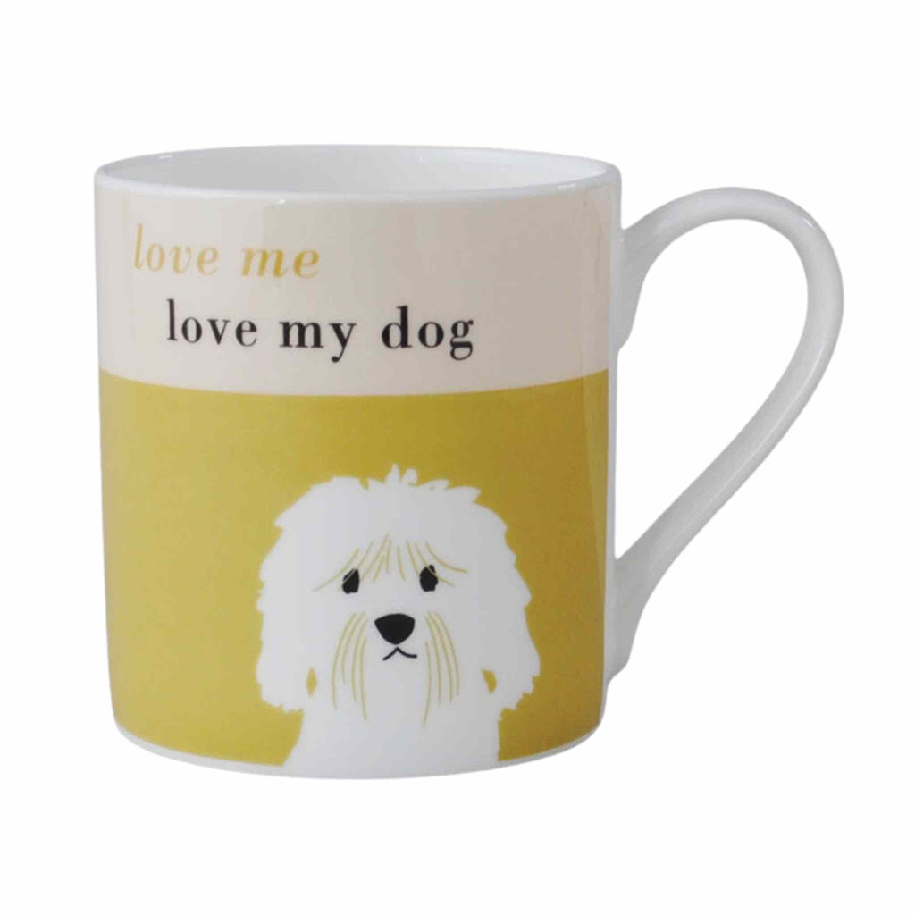 love me love my dog olive mug cockapoo