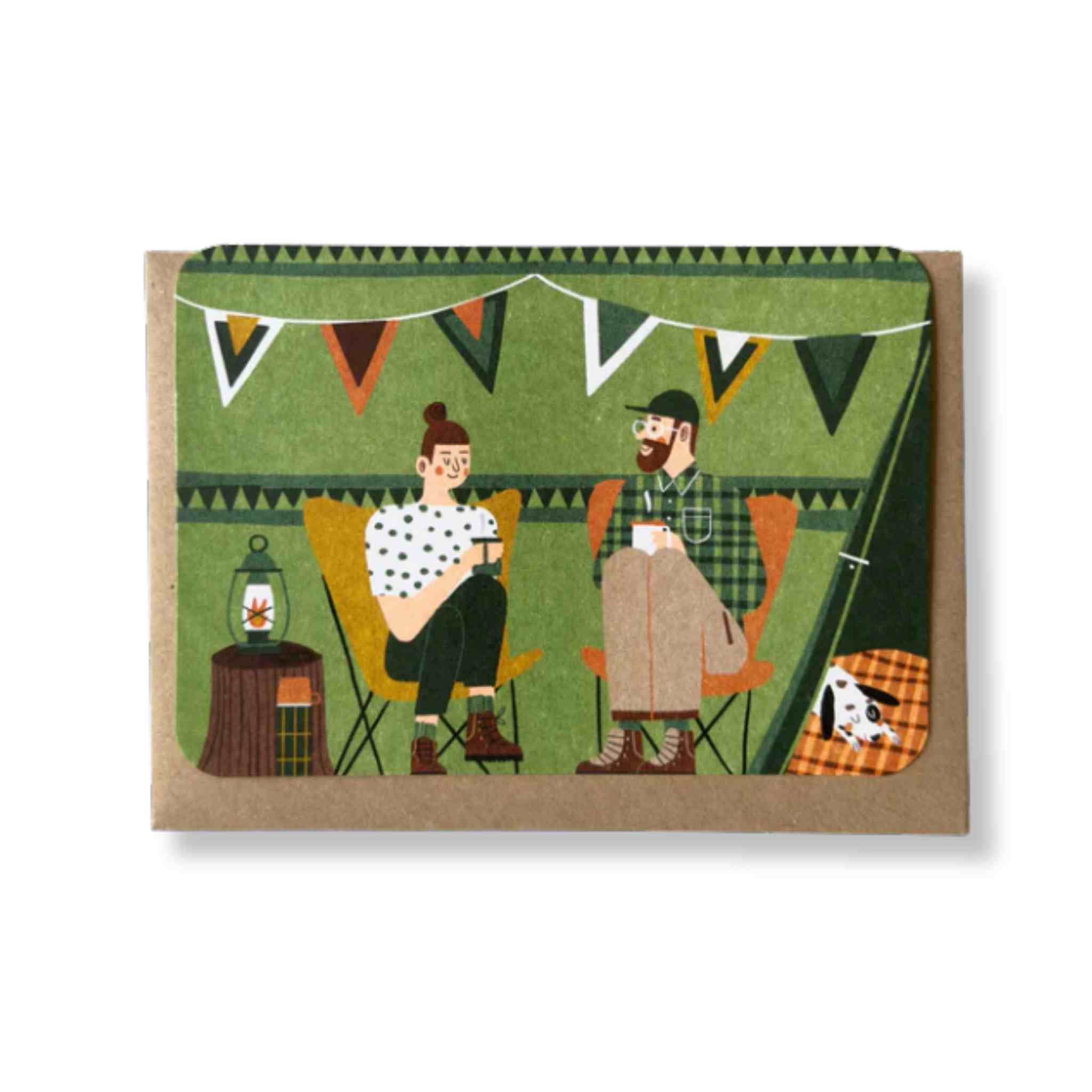 Green Tent Camping Card