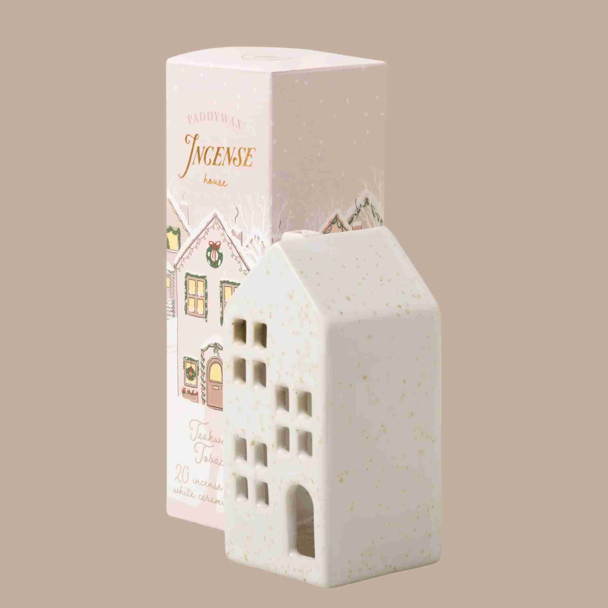 incense white ceramic house teakwood tobacco