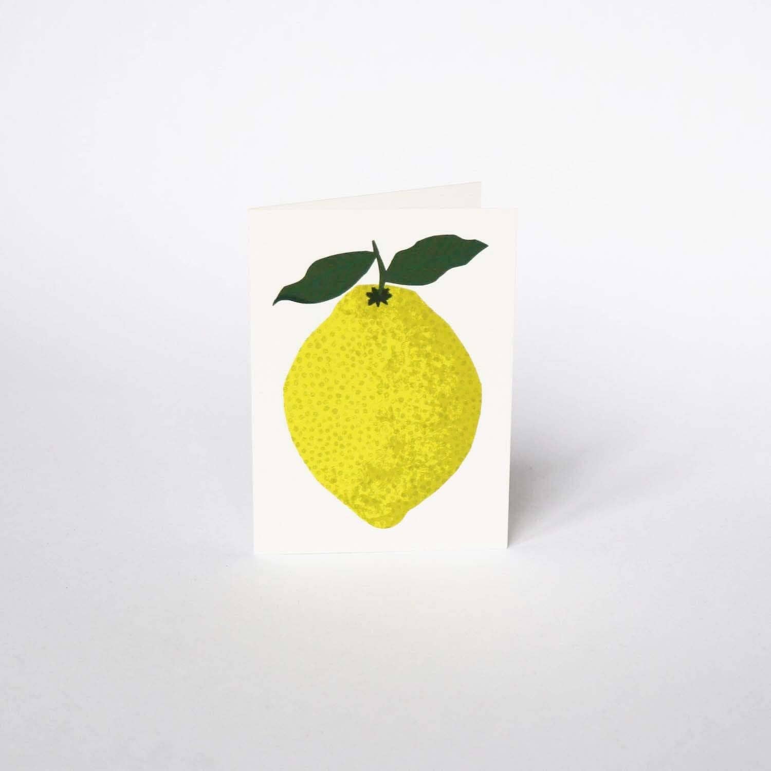 Notebook with a lemon illustration on a white background
