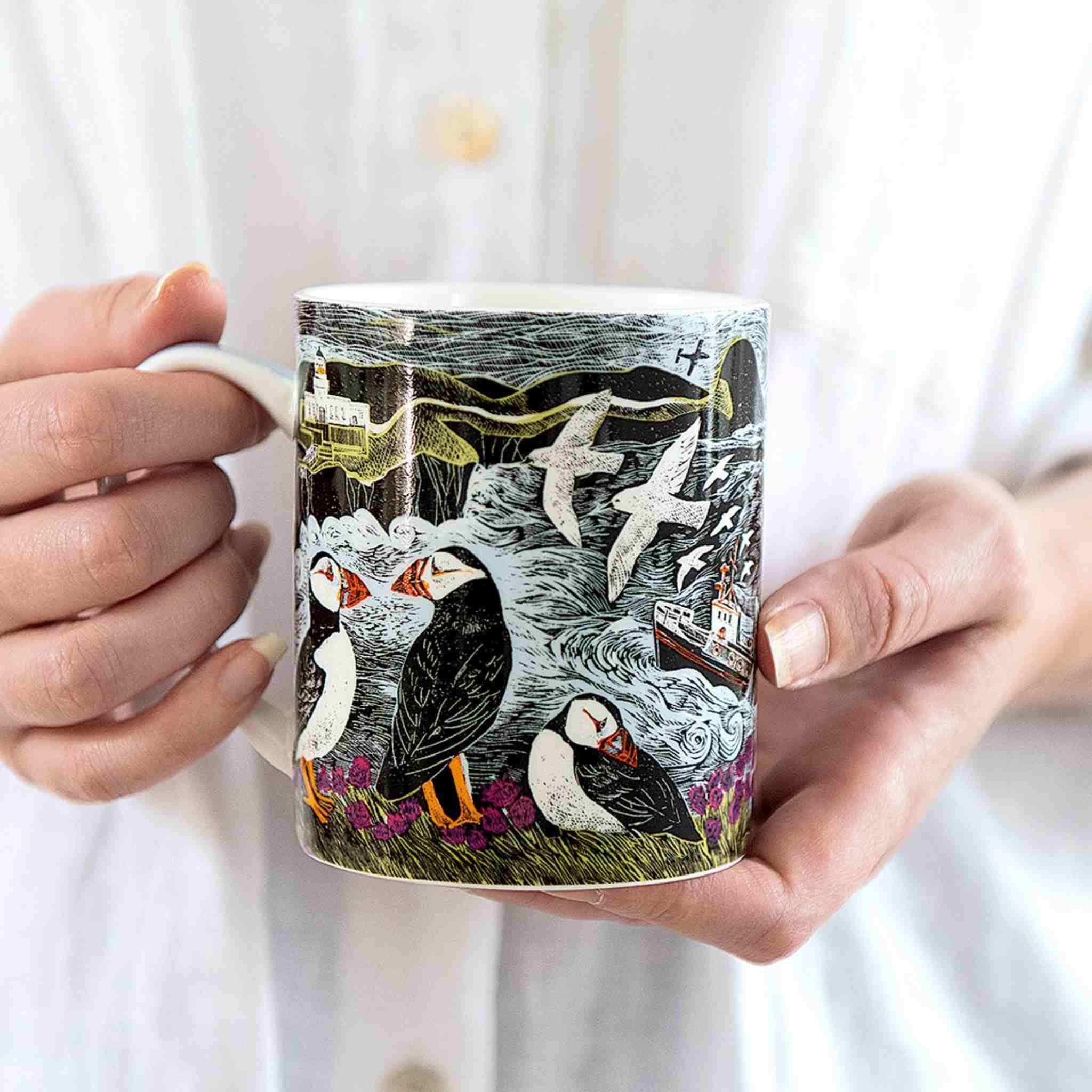 Puffins Mug in Giftbox