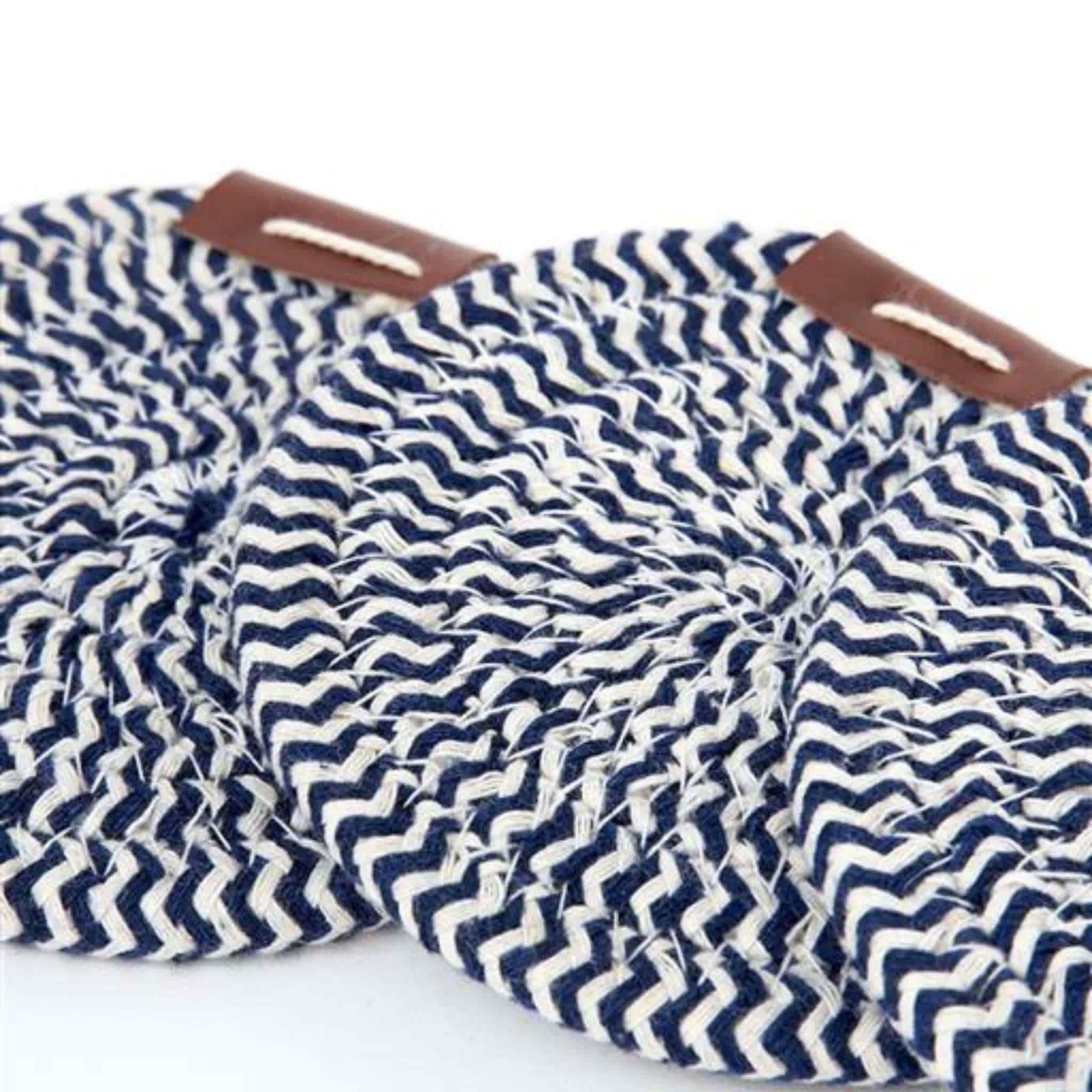 Rope Coaster with Leather Detail