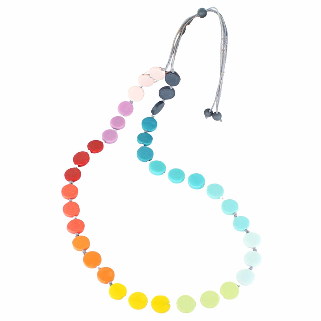 Multicolour Resin Disc Necklace