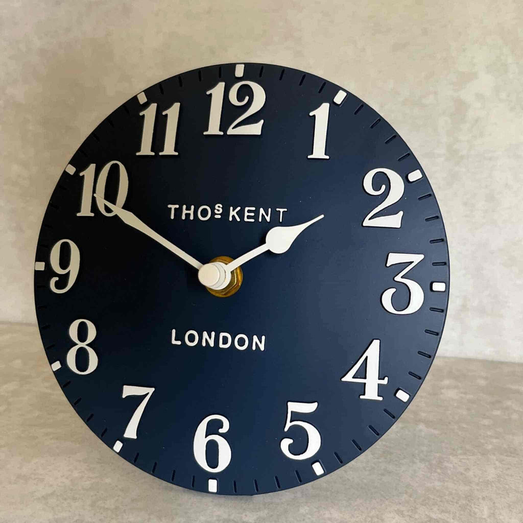 Thomas Kent Arabic Mantel Clock, 15cm (6 inch) Ink