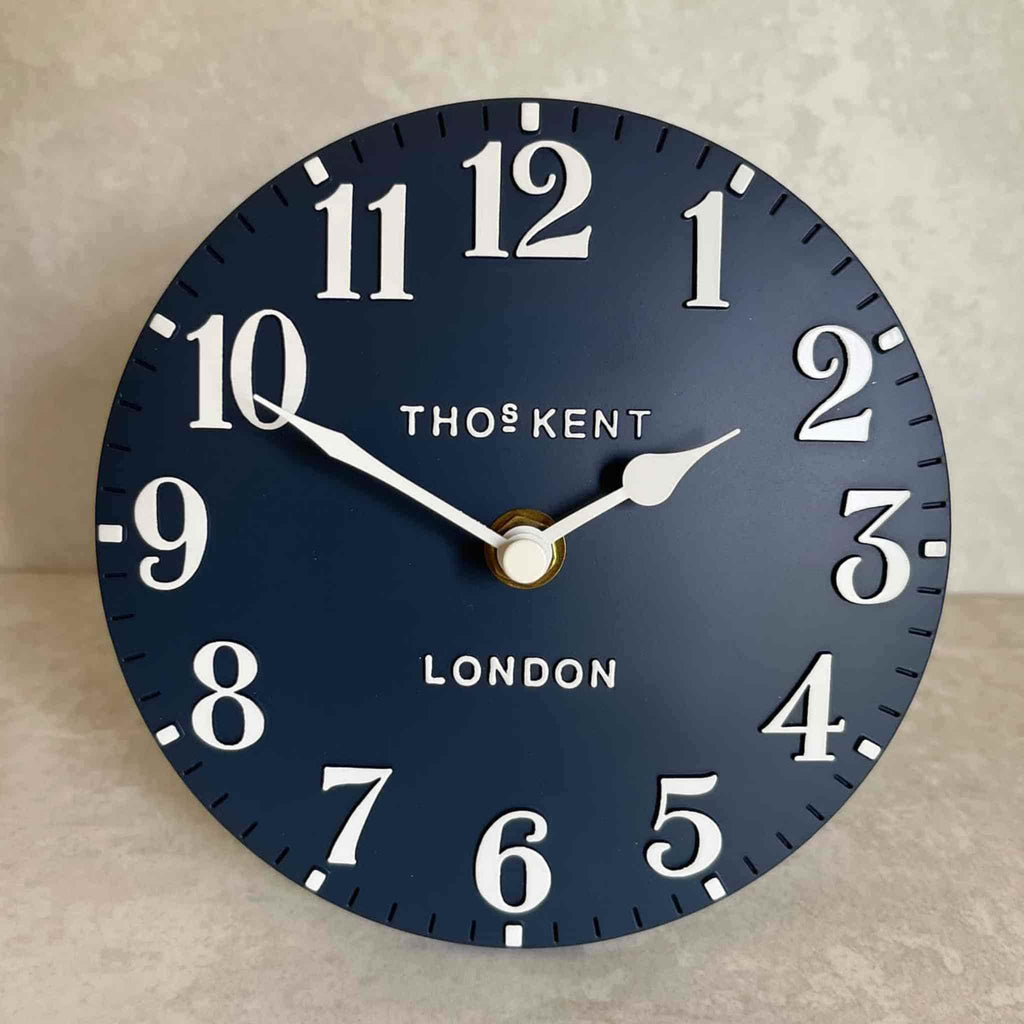 Thomas Kent Arabic Mantel Clock, 15cm (6 inch) Ink