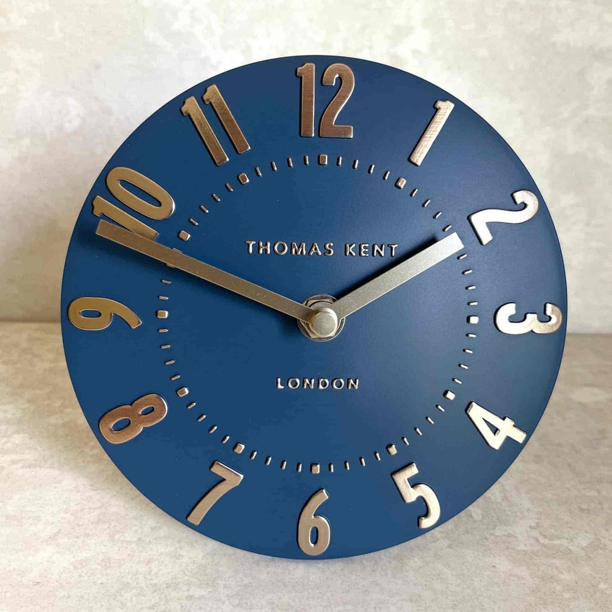 Thomas Kent Mantel Clock in Midnight Blue
