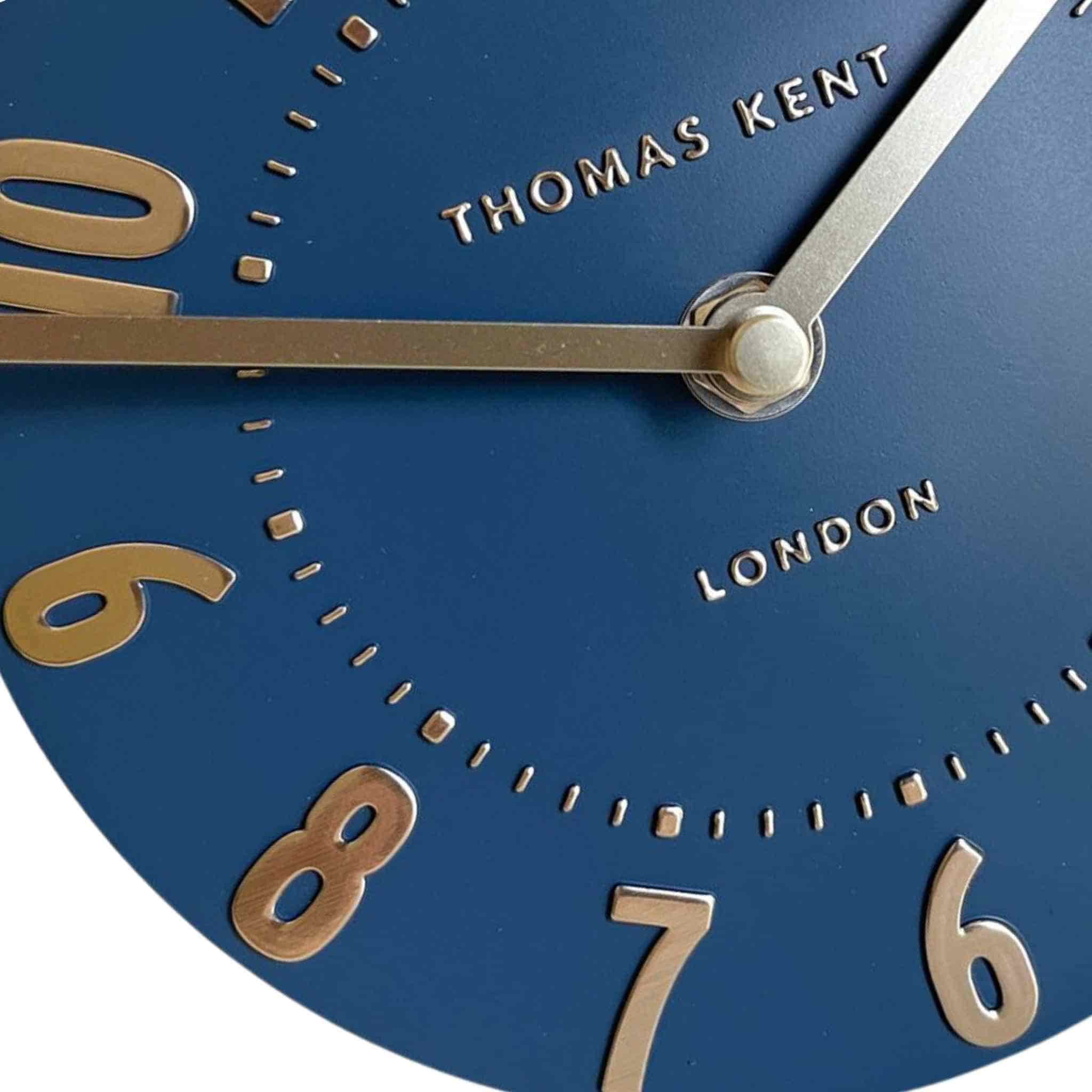 Thomas Kent Mulberry Mantel Clock, 15cm (6 inch) Midnight Blue