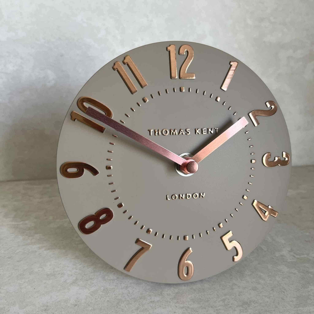 Rose Gold Thomas Kent Mantel Clock 6 inch 