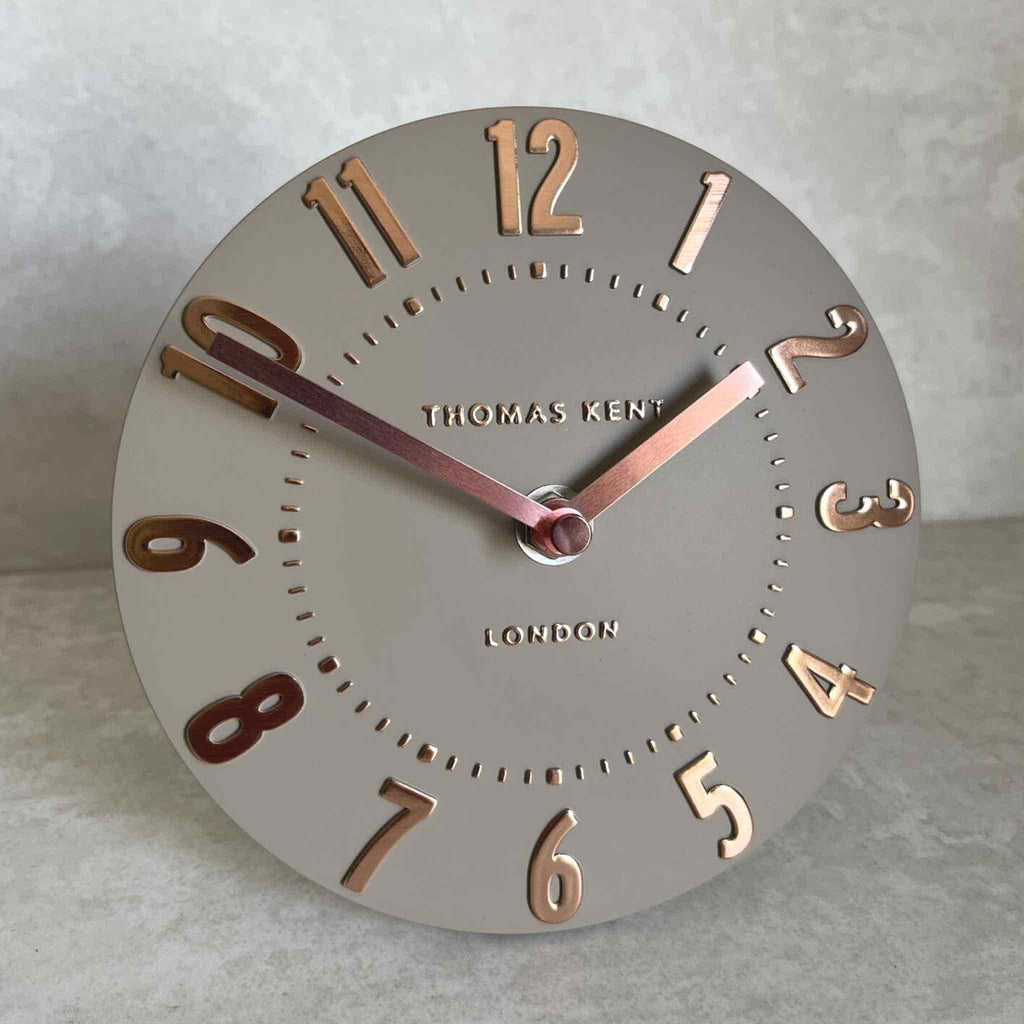 Thomas Kent Mantel Clock 6 inch Rose Gold