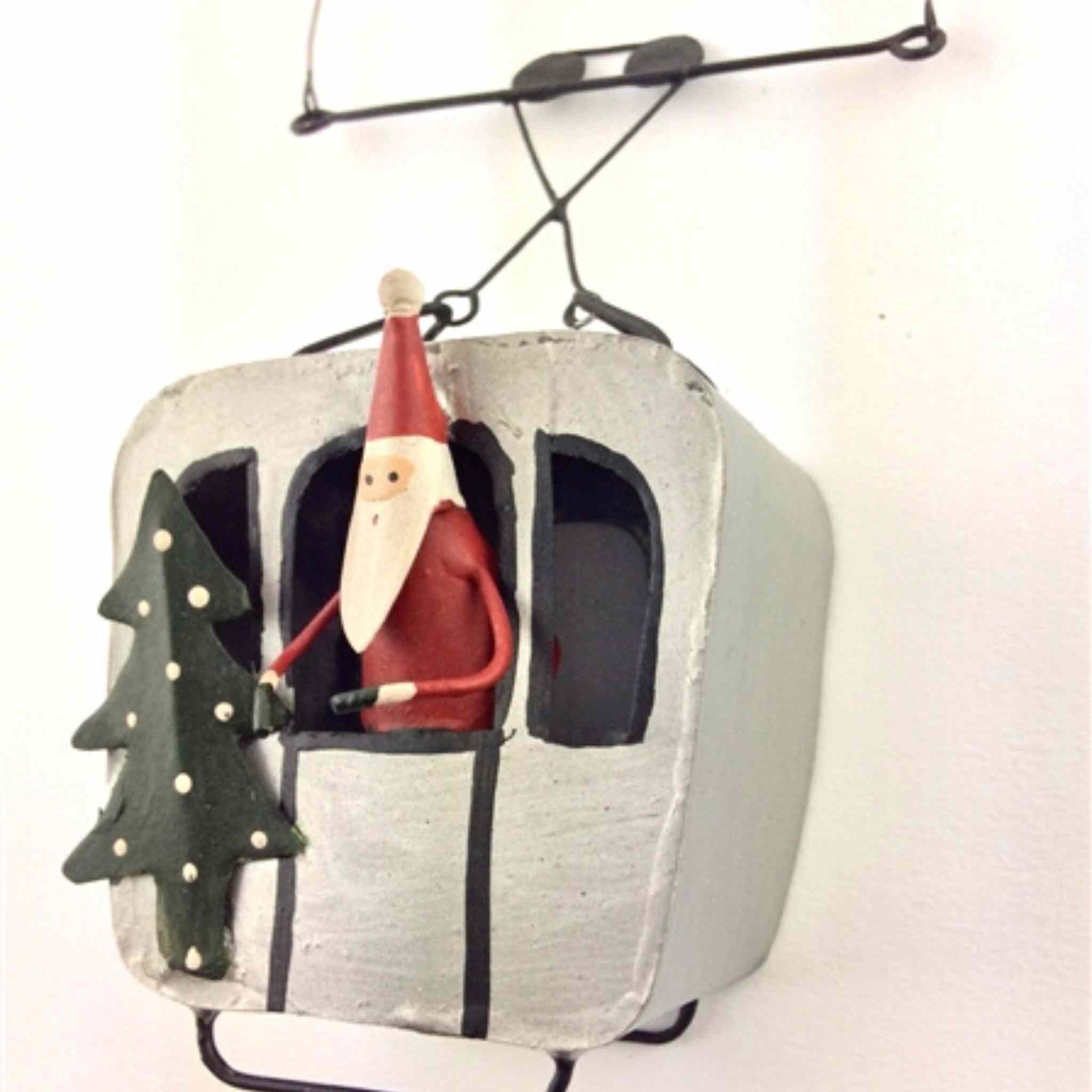 Santa in Silver Cable Car